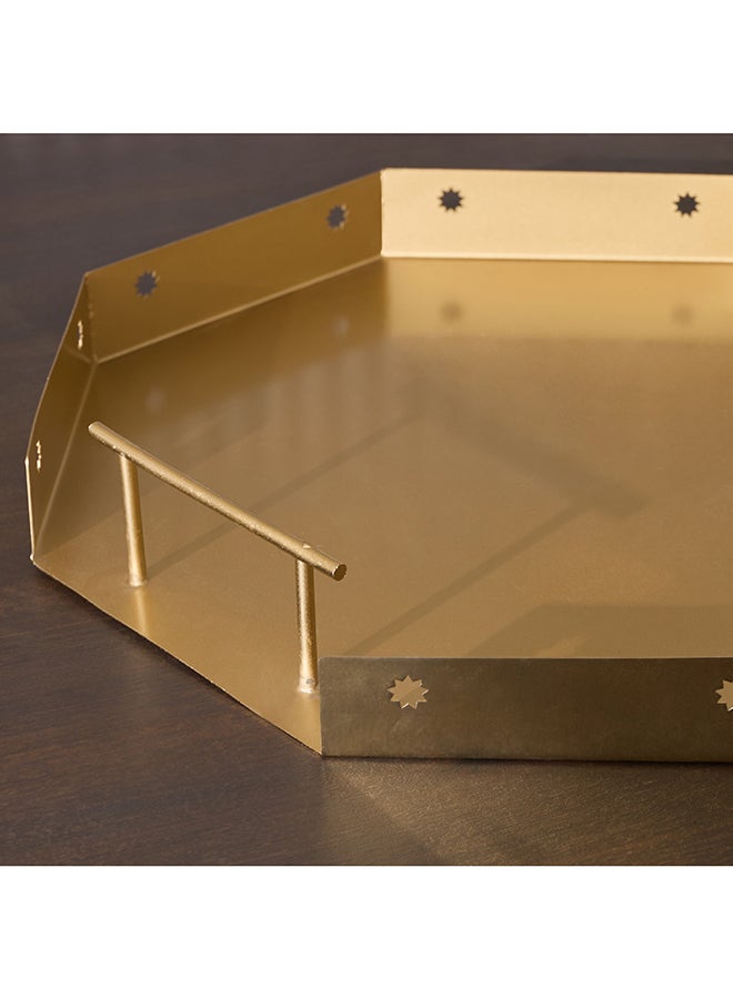 Home Box Gold Serving Tray with Cups for Entertaining - Image 3